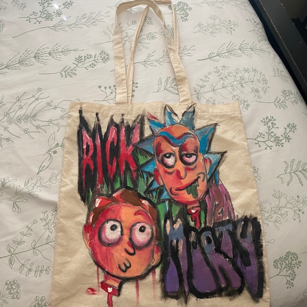 Rick and Morty handmade tote bag
